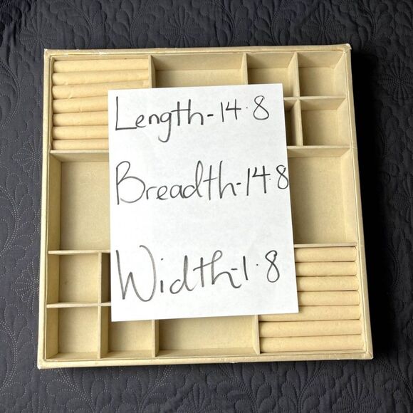Large Jewelry Organizer Trays for Drawers Table Beige Velvet for Home: Pre-Owned - Picture 3 of 3
